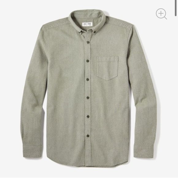 LINE OF TRADE THE ARROW SHIRT HERRINGBONE FLANNEL M BRUSHED JASPER - Picture 1 of 8